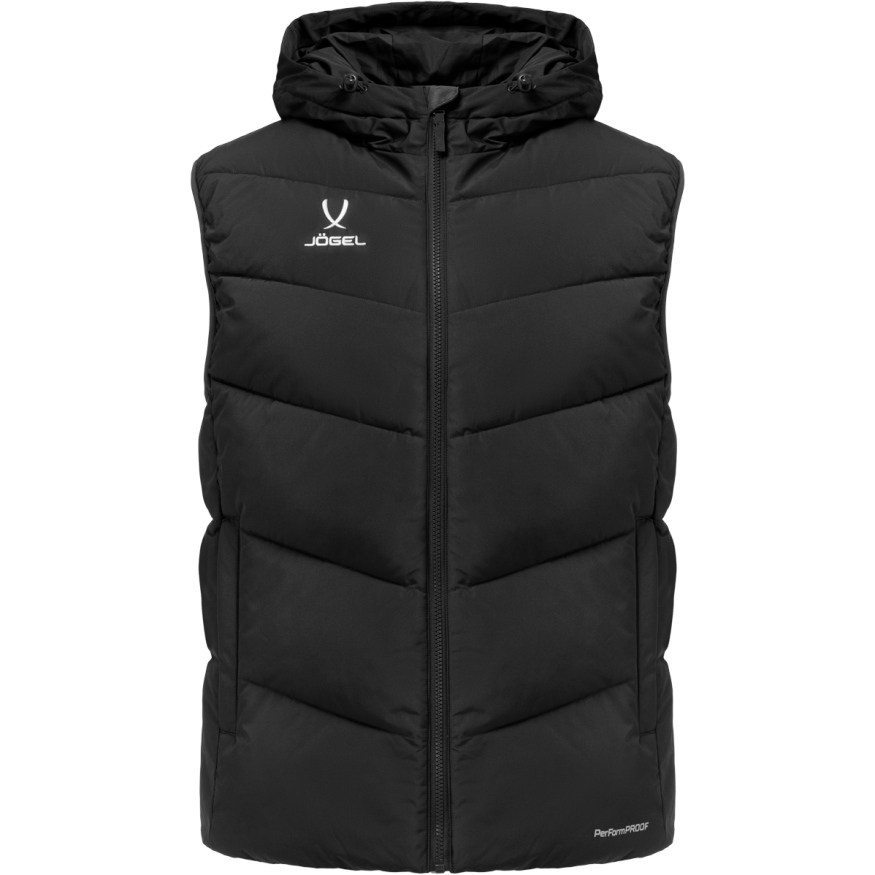Жилет утепленный c капюшоном JÖGEL ESSENTIAL PerFormPROOF Padded Hooded Vest, черный, детский