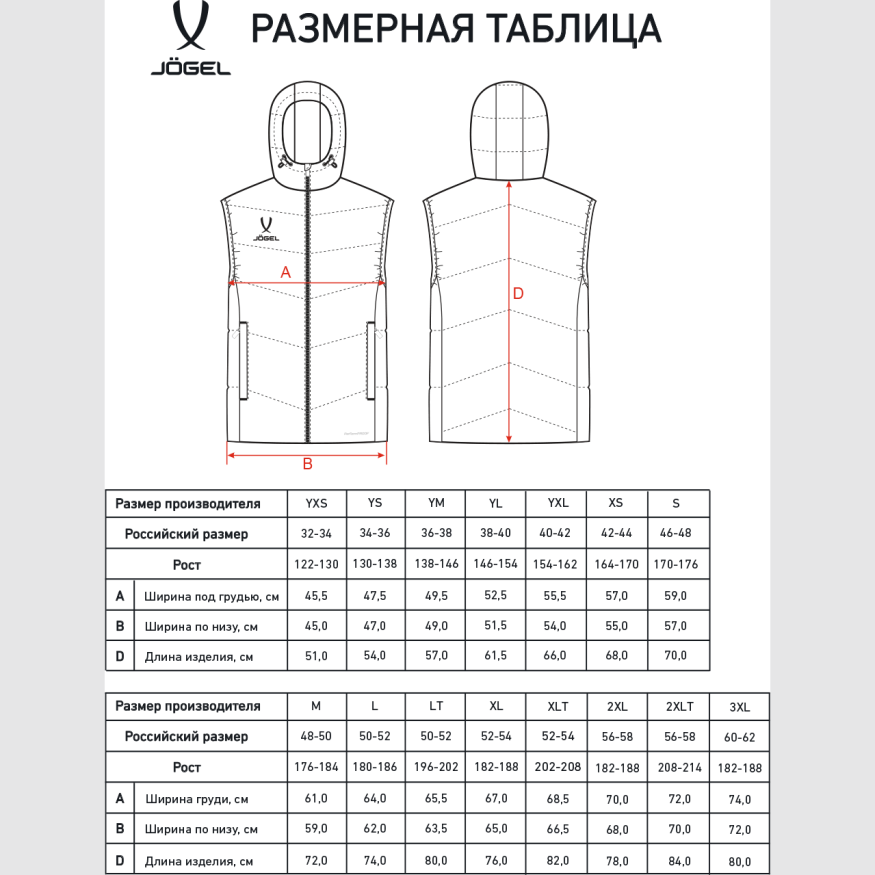 Жилет утепленный c капюшоном JÖGEL ESSENTIAL PerFormPROOF Padded Hooded Vest, черный, детский