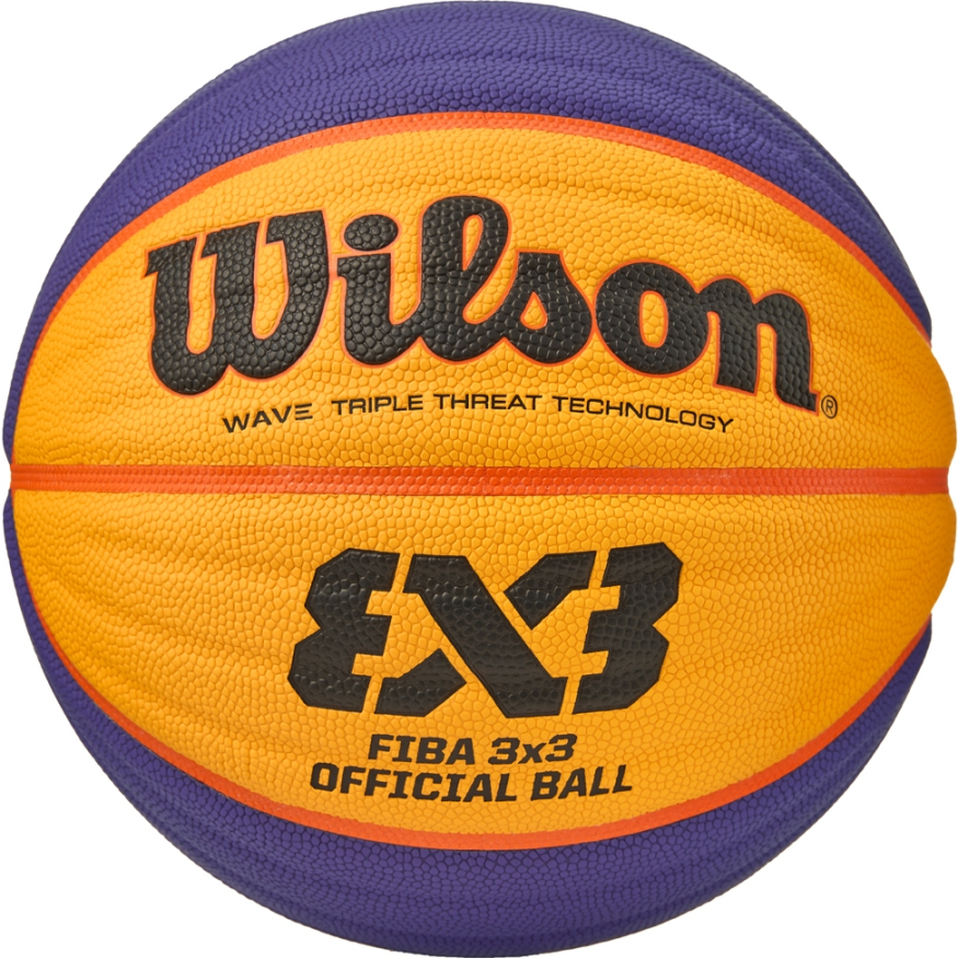 Мяч баск. WILSON FIBA3x3 Official, WTB0533XB, р.6, FIBA Appr., синт. PU, бутил. кам, желто-синий