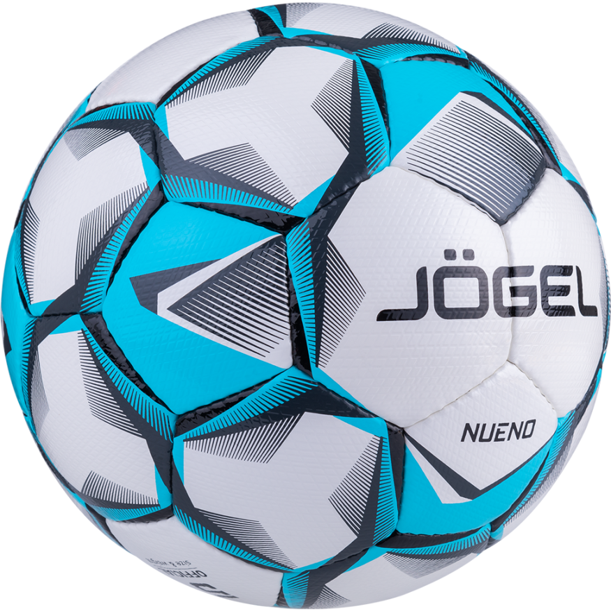 Мяч футбольный JÖGEL Nueno №5, белый/голубой/черный