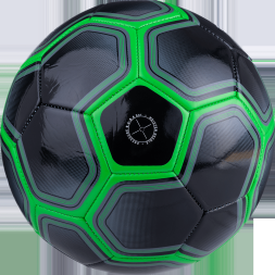 Мяч футбольный JÖGEL Intro №5, черный/зеленый