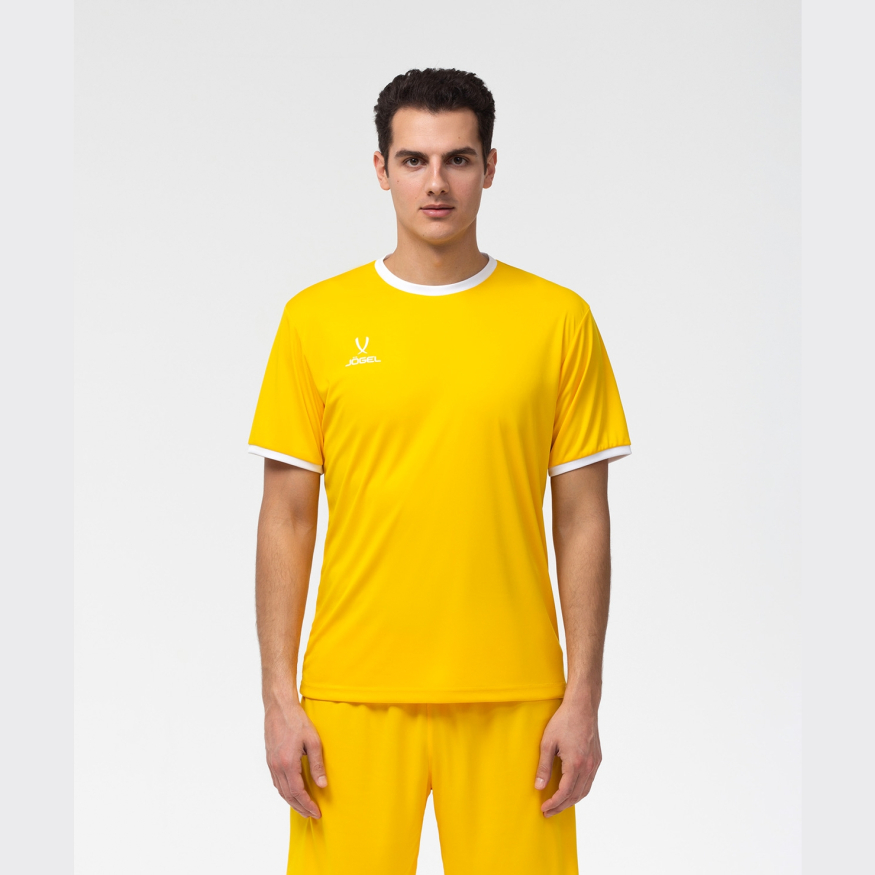 Футболка футбольная JOGEL CAMP Origin, желтый/белый