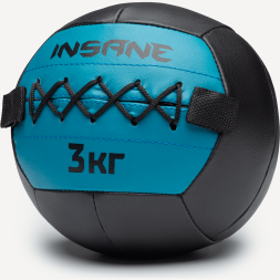 Медбол INSANE IN24-WB100, 3 кг, голубой