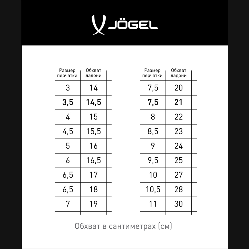 Перчатки вратарские JÖGEL ONE Wizard AL3 Flat, черный