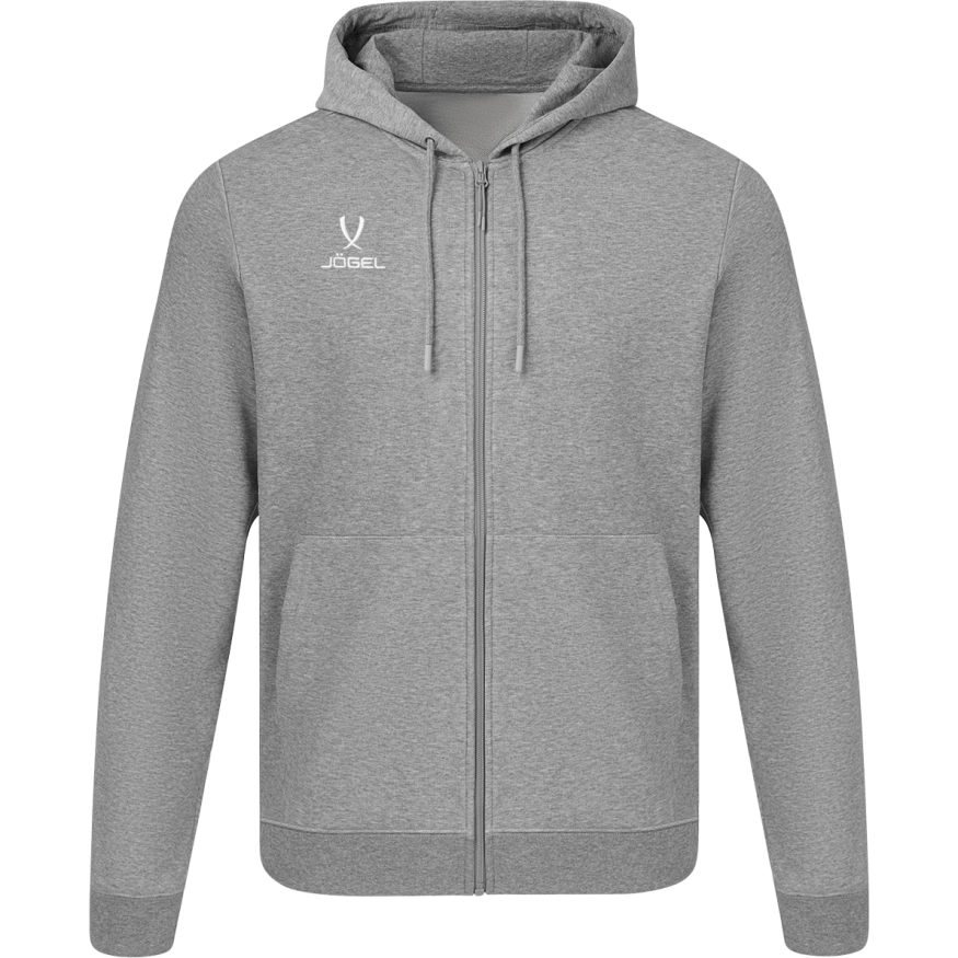 Худи на молнии JOGEL ESSENTIAL Cotton FZ Hoodie, серый меланж, детский