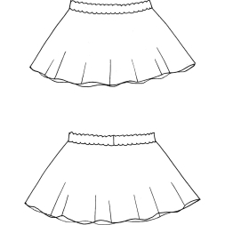 Юбочка гимнастическая сетка Indigo SM-081-24-26, размер 24-26, черный