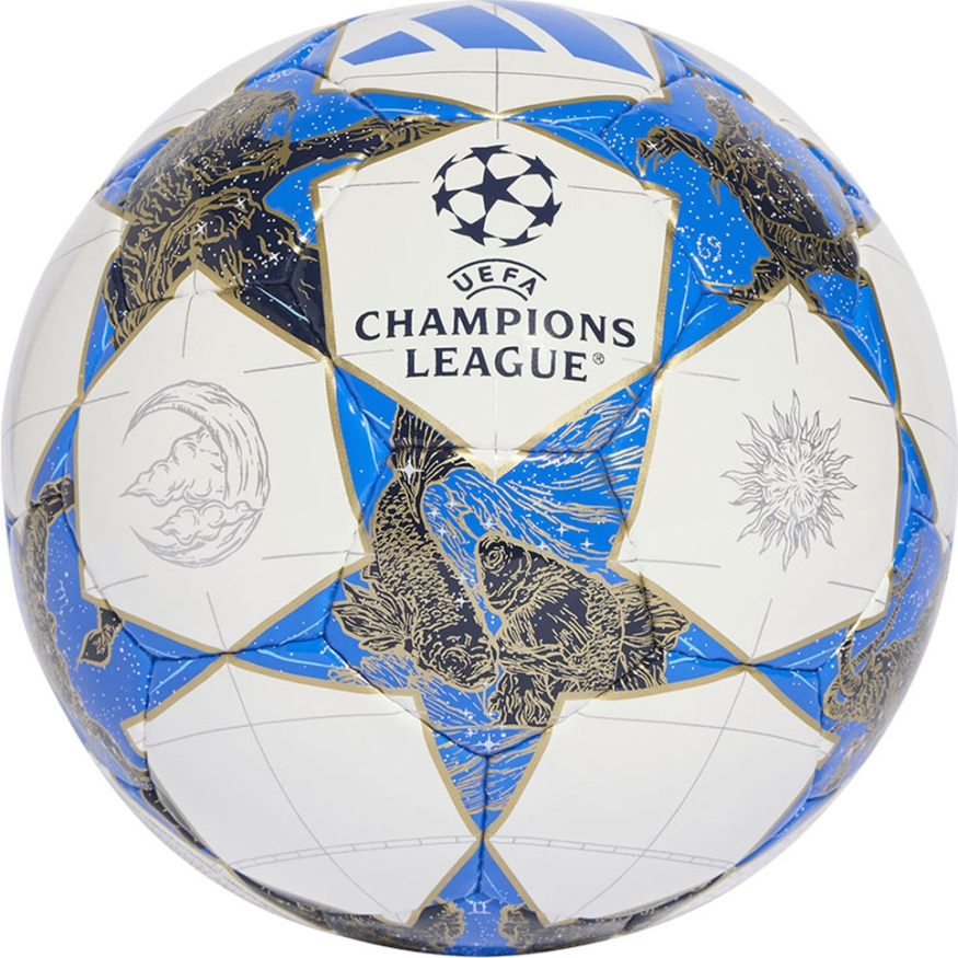 Мяч футзал. ADIDAS UCL Pro Sala JP1546, р.4, FIFA Quality Pro, 32п, ПУ, руч.сш, бело-синий