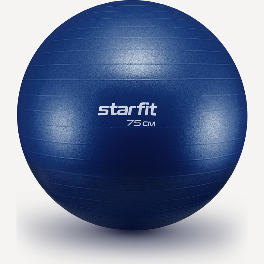 Фитбол STARFIT GB-108 антивзрыв, 1200 гр, темно-синий, 75 см
