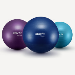 Фитбол STARFIT GB-108 антивзрыв, 1200 гр, темно-синий, 75 см