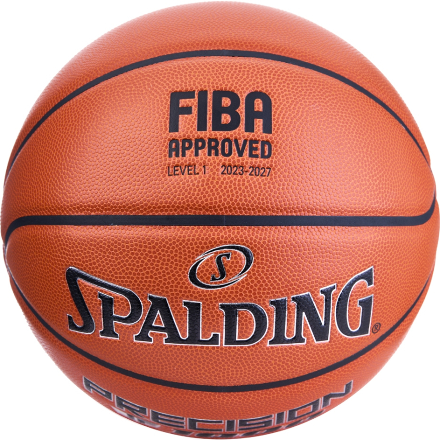 Мяч баск. SPALDING TF-1000 Precision 77526z, р.7, FIBA Appr,микр. zK-композит,нейл.корд, оранжевый