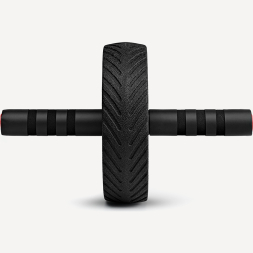 Ролик для пресса с мягким ходом STARFIT RL-104, черный/красный