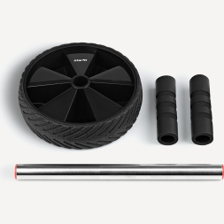 Ролик для пресса с мягким ходом STARFIT RL-104, черный/красный