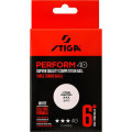 Мяч для наст. тенниса Stiga Perform 3***, 40+, 520-05,  пластик, ITTF Appr., уп.6 шт, бел