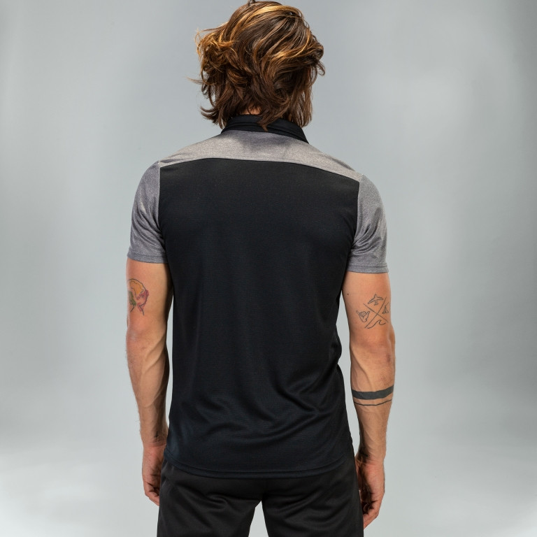 Поло JOMA HOBBY Черный-Серый