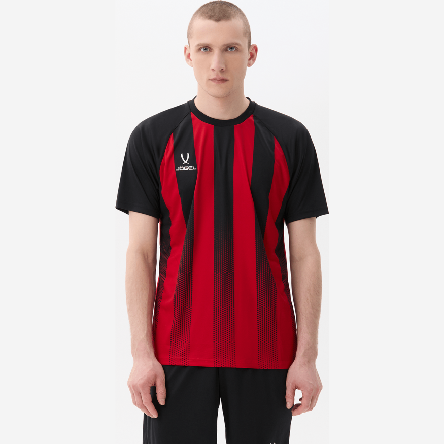 Футболка игровая JOGEL CAMP Striped Jersey, красный/черный