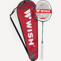 Ракетка для бадминтона WISH Carbon Pro 98, серый/зеленый