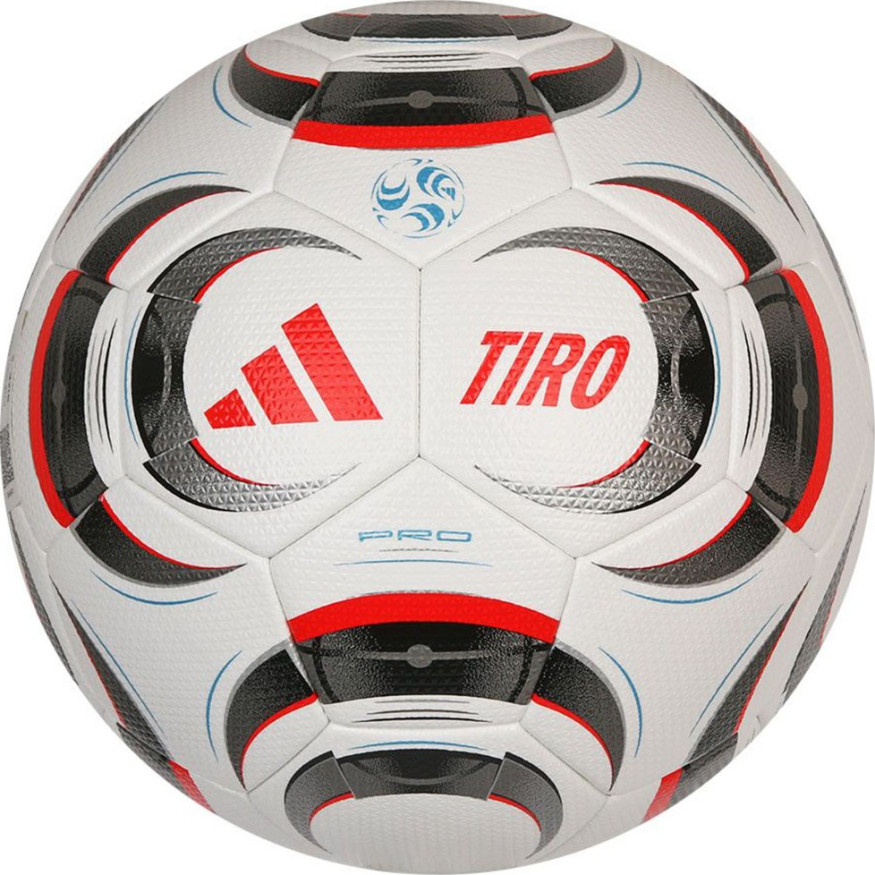 Мяч футб. ADIDAS Tiro Pro JW1533, р.5, FIFA Pro, 32 пан., ПУ, термосшивка, бело-серо-красный