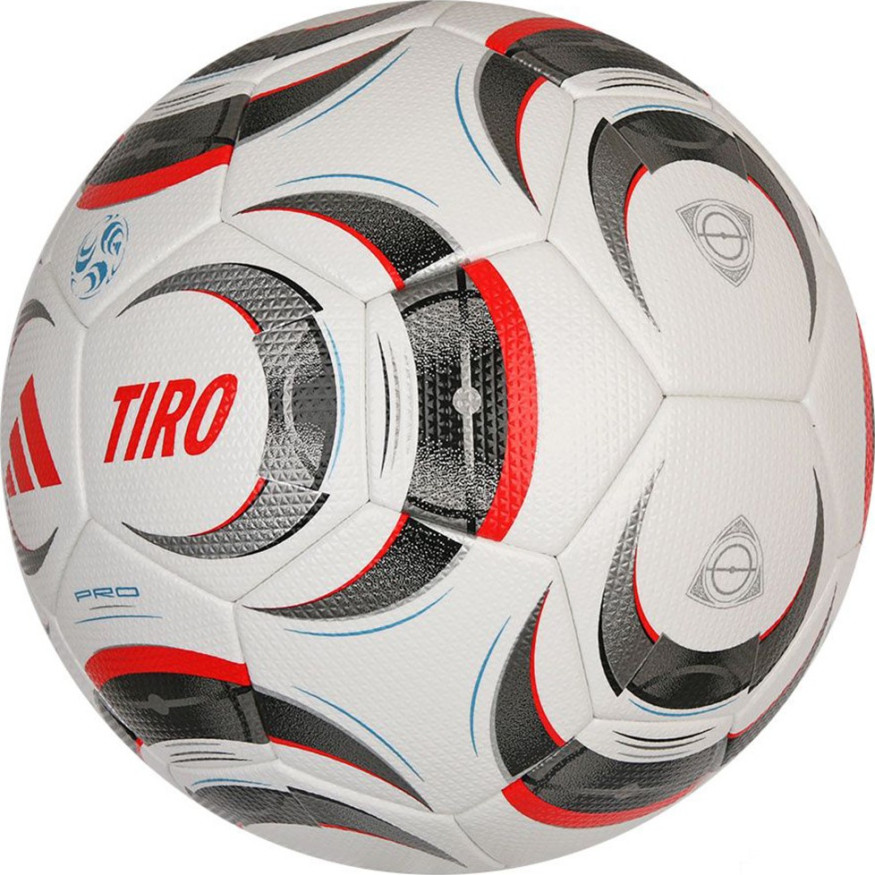 Мяч футб. ADIDAS Tiro Pro JW1533, р.5, FIFA Pro, 32 пан., ПУ, термосшивка, бело-серо-красный