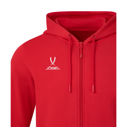 Худи на молнии JOGEL ESSENTIAL Cotton FZ Hoodie, красный
