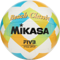 Мяч вол. пляжн. MIKASA BV543C-VXA-LG, 18 панелей, синт.кожа (ТПУ), маш.сш., бут.кам, мультиколор