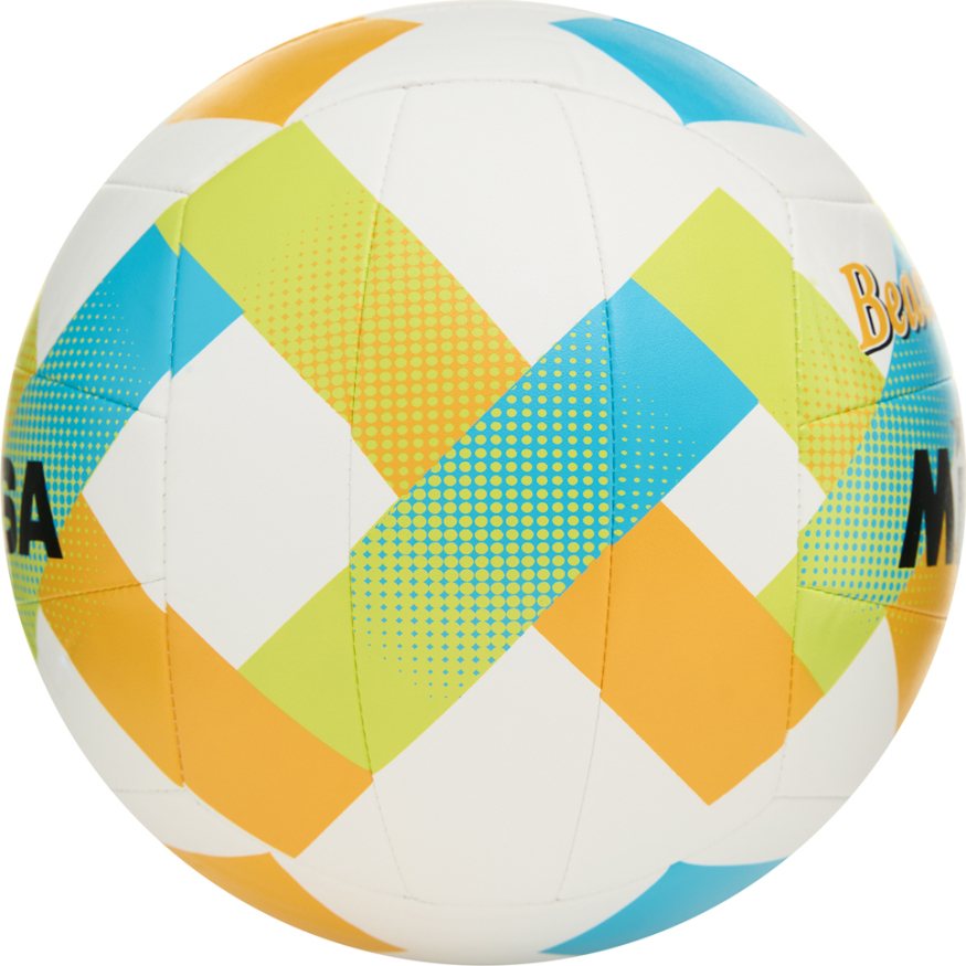 Мяч вол. пляжн. MIKASA BV543C-VXA-LG, 18 панелей, синт.кожа (ТПУ), маш.сш., бут.кам, мультиколор