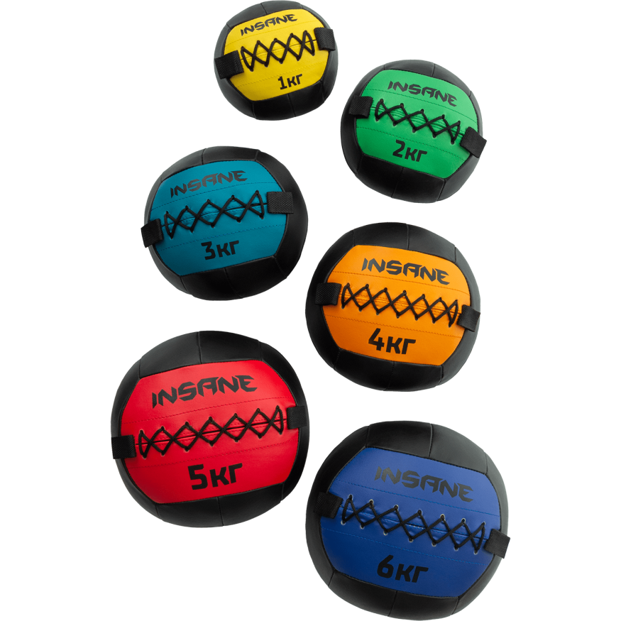 Медбол INSANE IN24-WB200, 1 кг, желтый