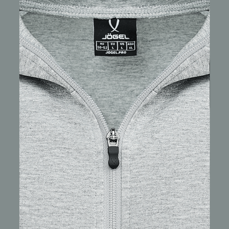 Худи на молнии JOGEL ESSENTIAL Athlete Hooded FZ Jacket, серый