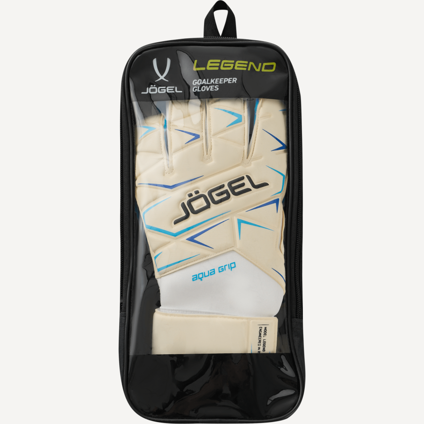 Перчатки вратарские JOGEL Legend UL4 Aqua Roll Negative, белый