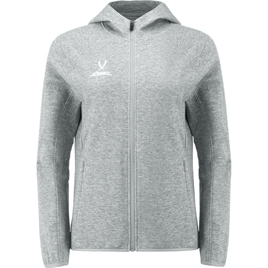 Худи на молнии женское JOGEL ESSENTIAL Athlete Hooded FZ Jacket W, серый