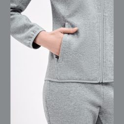 Худи на молнии женское JOGEL ESSENTIAL Athlete Hooded FZ Jacket W, серый